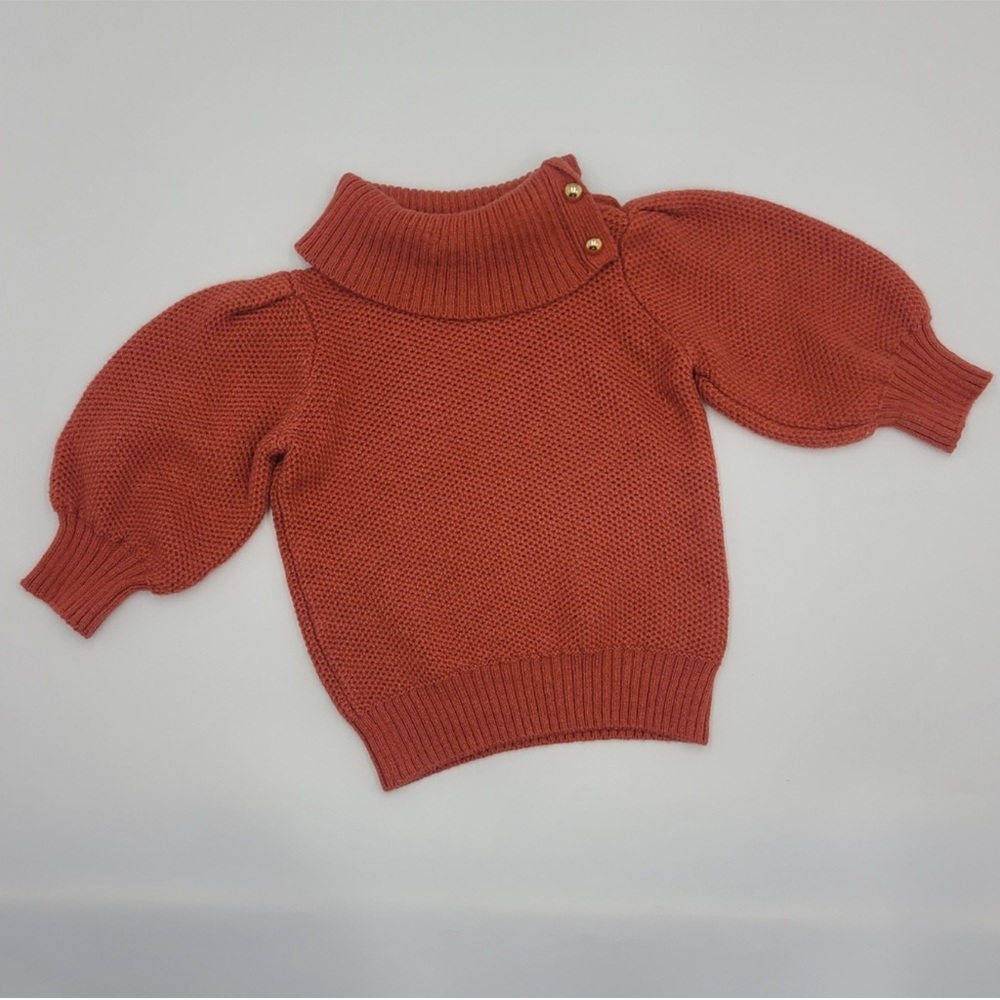 Janie and Jack girls' orange rust East Side sweater size 12-18 months